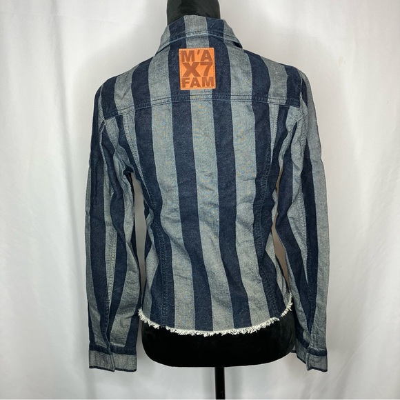 7 For All Mankind x Marques Almeida Cropped Fitted Denim Jacket NWT - Picture 4 of 16